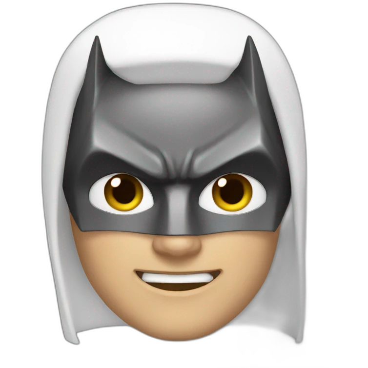 white batman emoji