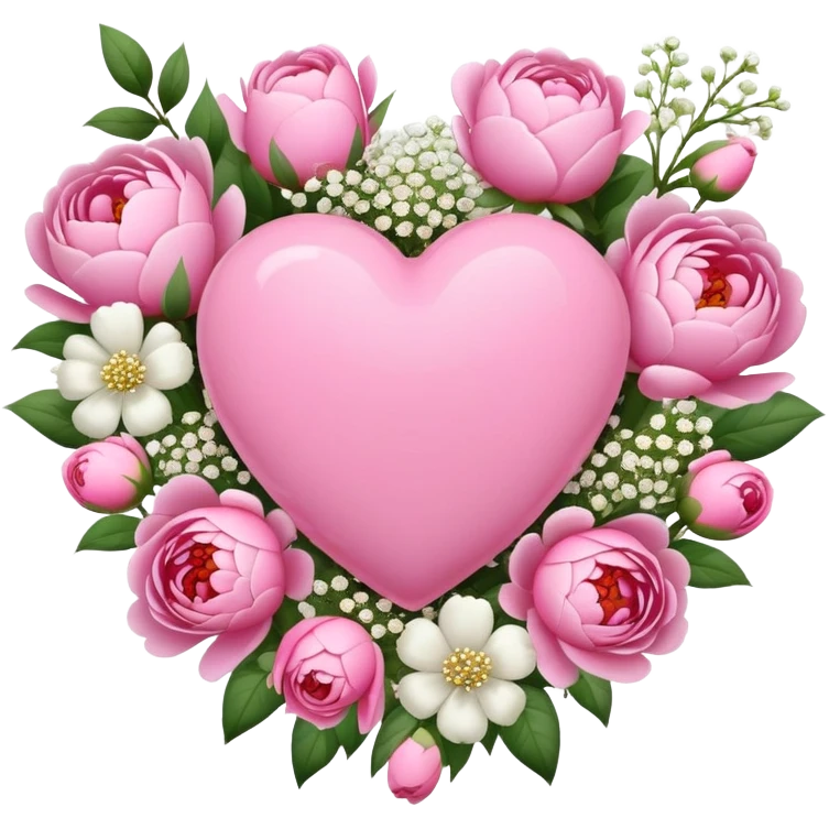 pink heart with flowers emoji