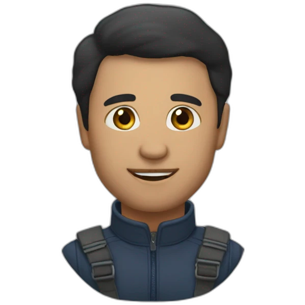 Усміхнена чорнява дівчинка emoji