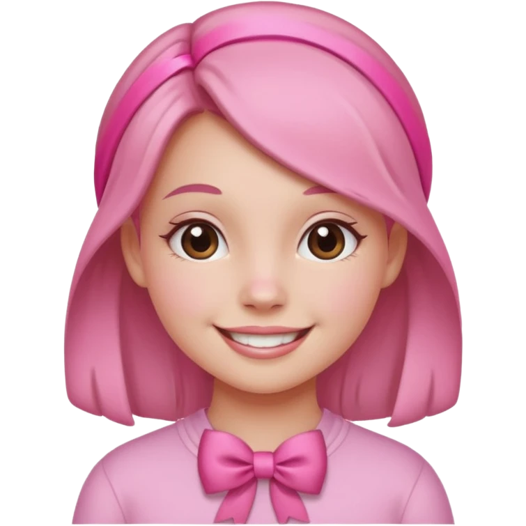 pink christmas girl with ribbon emoji
