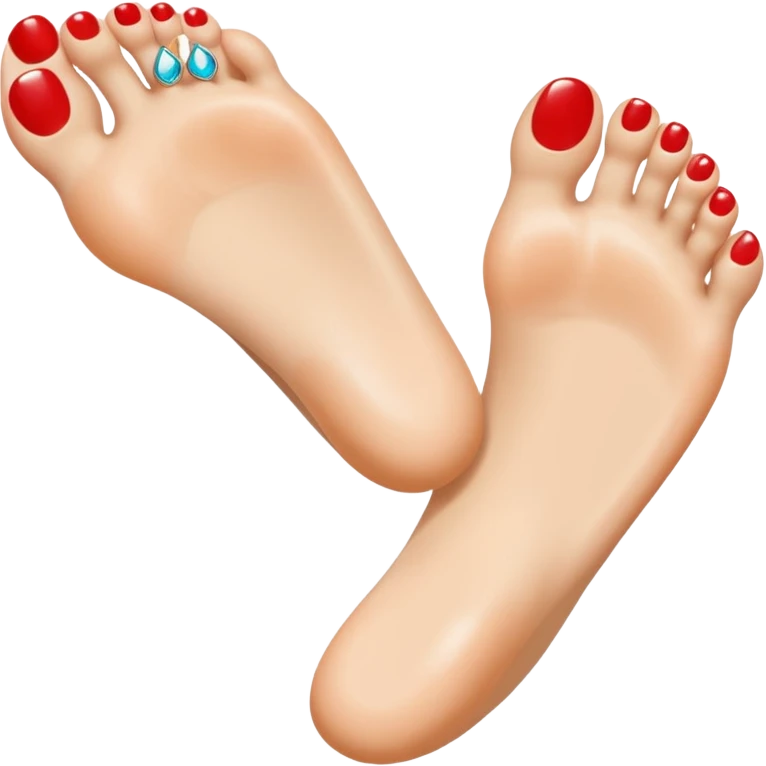 Bottom of foot big top pointing up other toes pointing down emoji