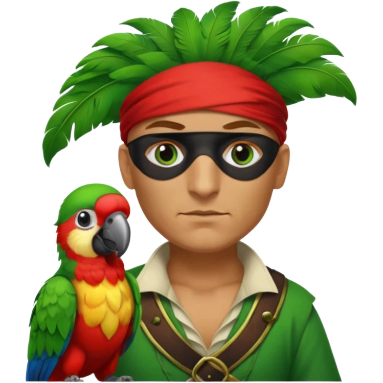pirate and parrot emoji