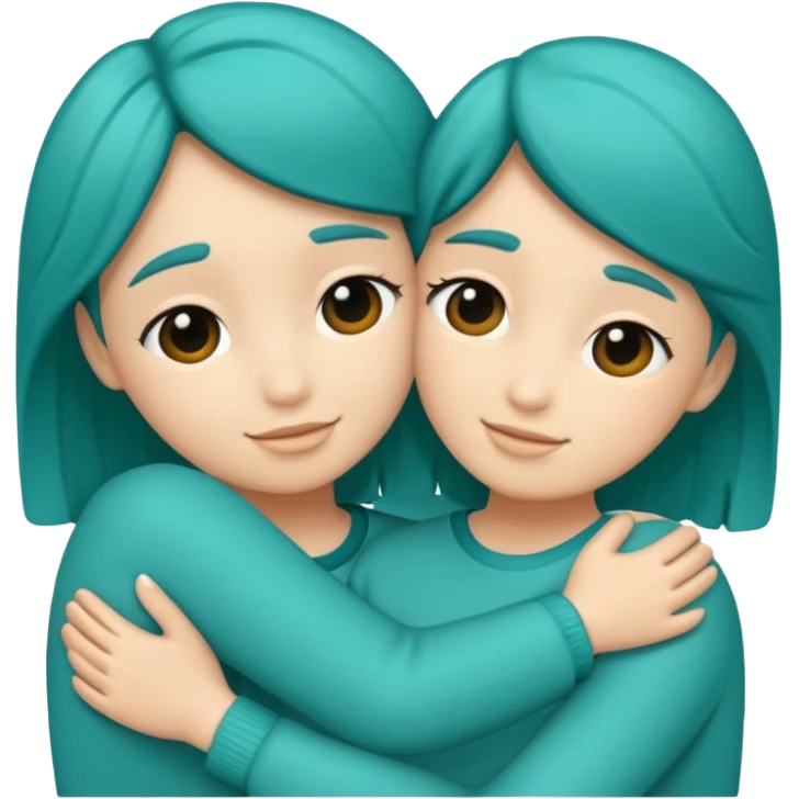 teal hugs emoji