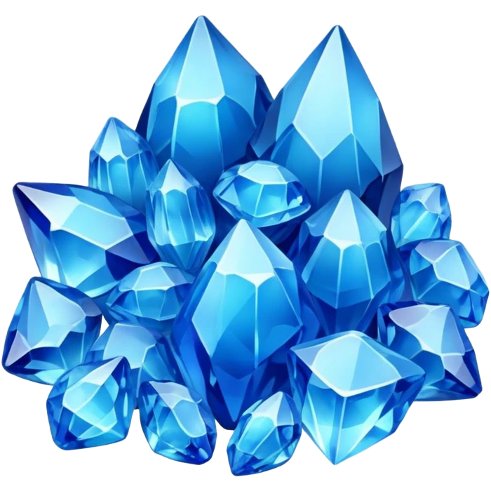 blue cristal very small pile emoji