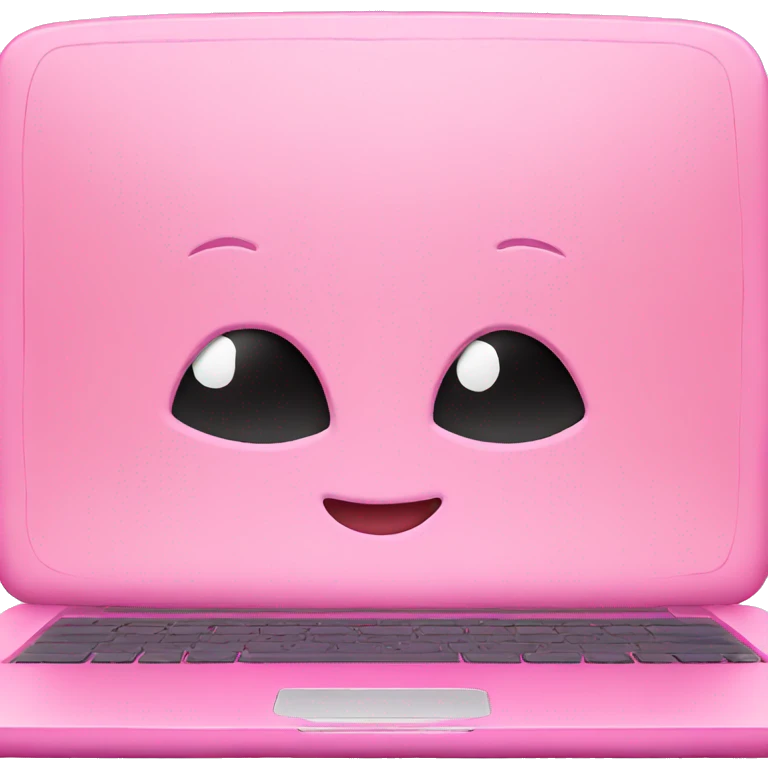 Pink laptop emoji