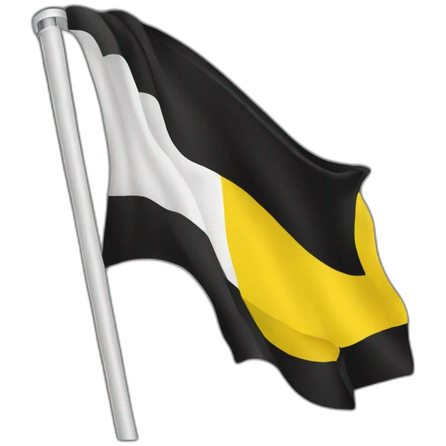 Black yellow white flag emoji