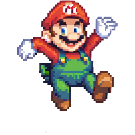 Mario character jumping emoji