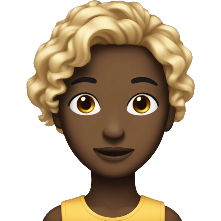 Black highlights in hair emoji
