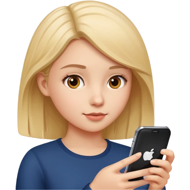 Girl looking at phone emoji
