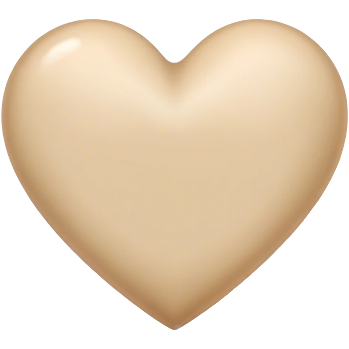 Beige heart emoji