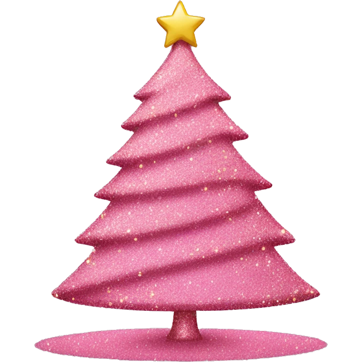 Pink and glitter Christmas tree emoji