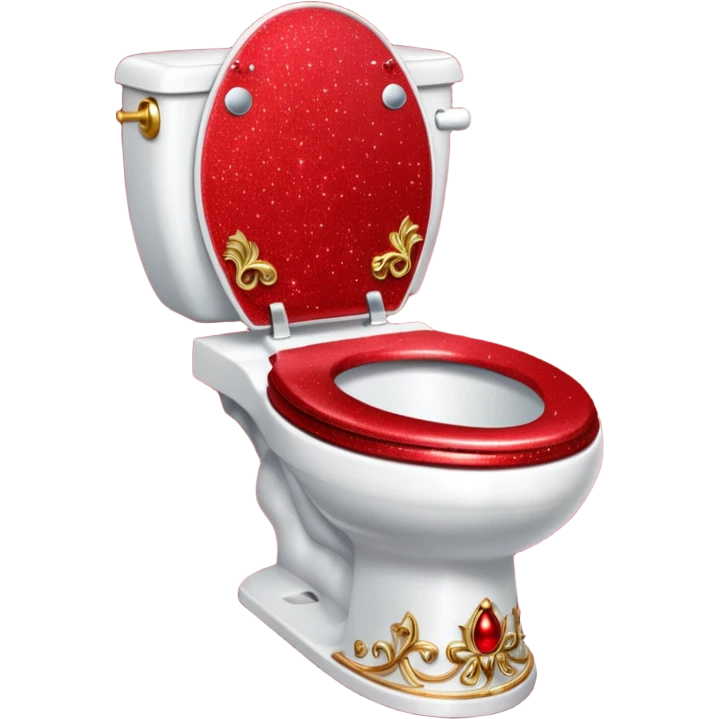 red glitter toilet emoji