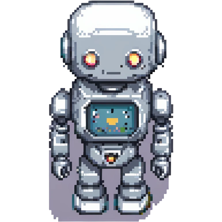 robot ai, pixel art style emoji