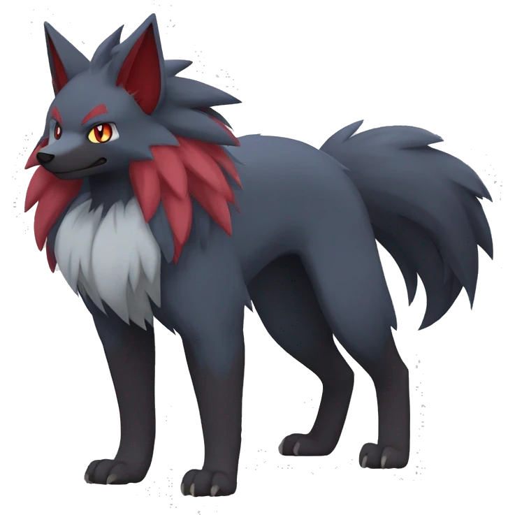 Zoroark-Mightyena-Zorua full body emoji