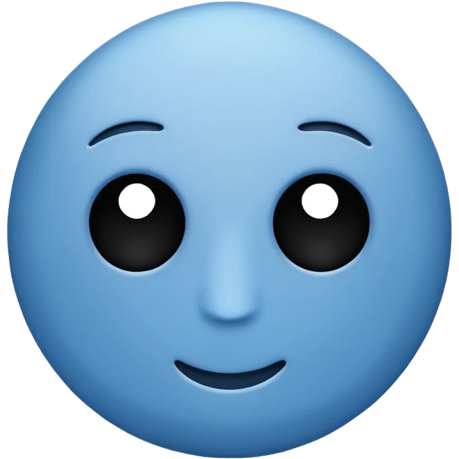 Blue "4" with thick outline and NO FACE emoji