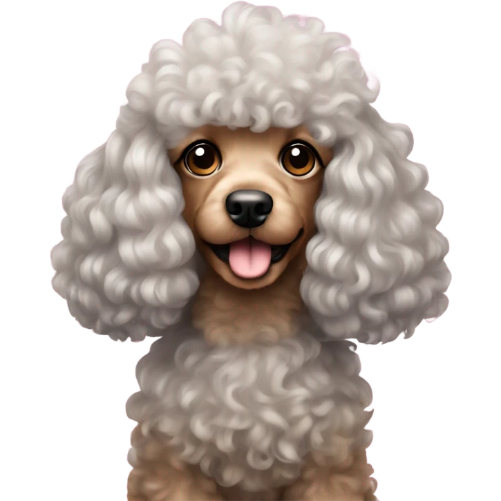Poodle with long wavy hair  emoji