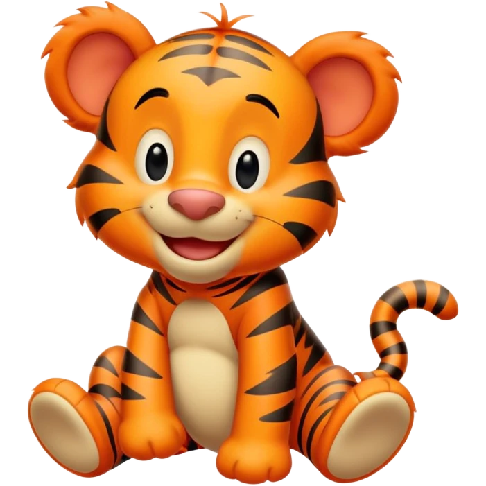 Tigger from Winnie the Pooh, bouncy and cheerful emoji