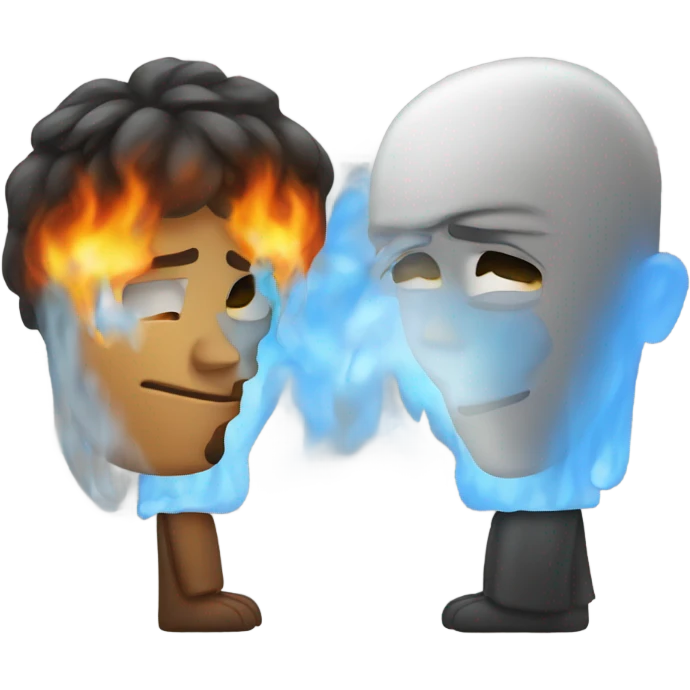 Half hot and cold  emoji