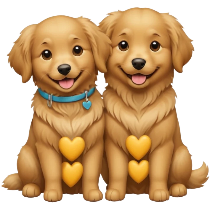 a cute dog couple emoji