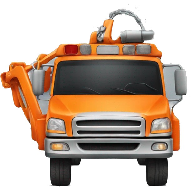 Orange tow truck emoji
