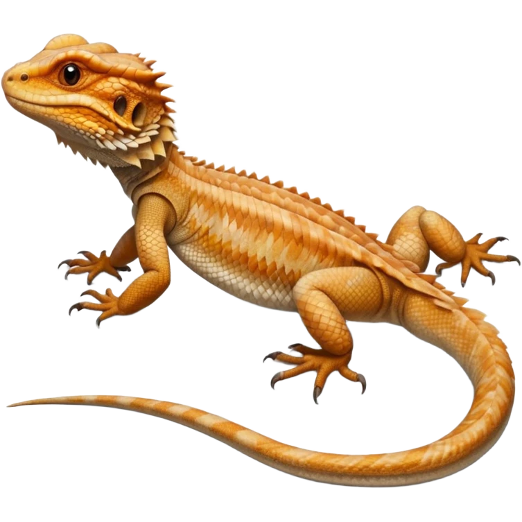A hyper-realistic bearded dragon (full body) emoji