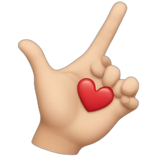 mini heart gesture emoji