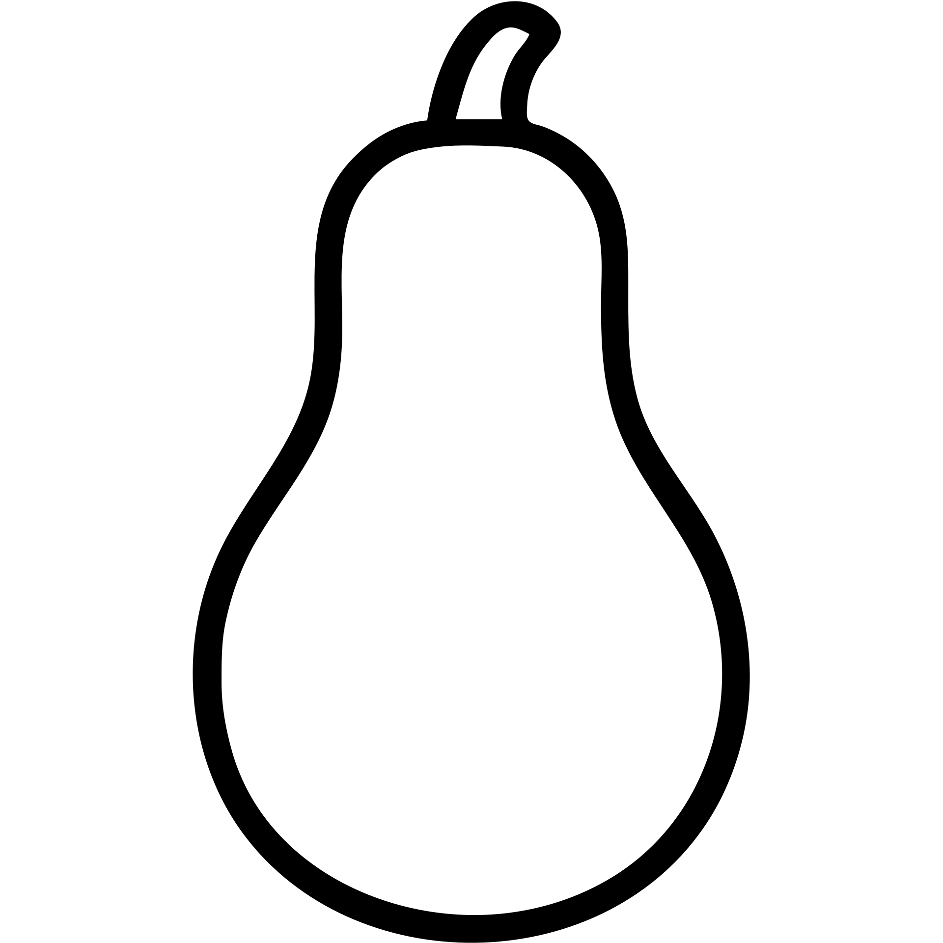 outlined icon of a squash fruit showing stem and body emoji