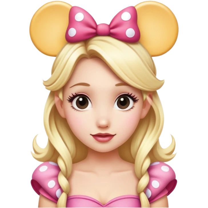 Blonde fairy wearing Minnie Mouse ears  emoji