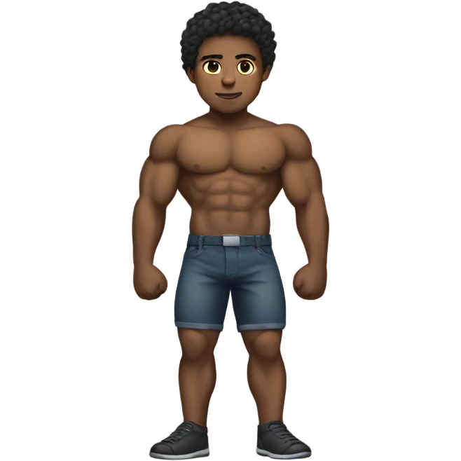 muscular boys in protective  emoji