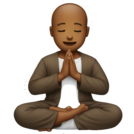 an emoji praying with his hands open emoji