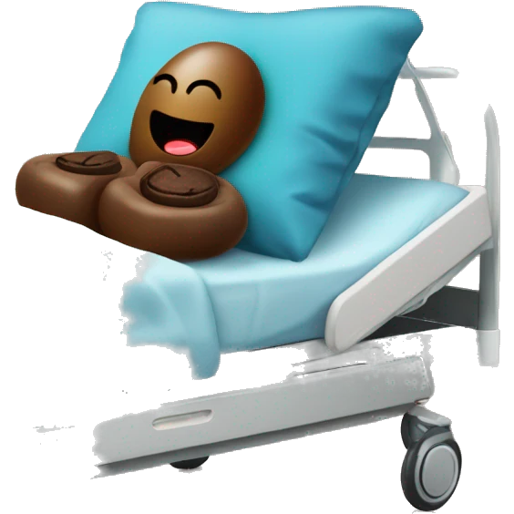 Coffee bean in hospital bed emoji