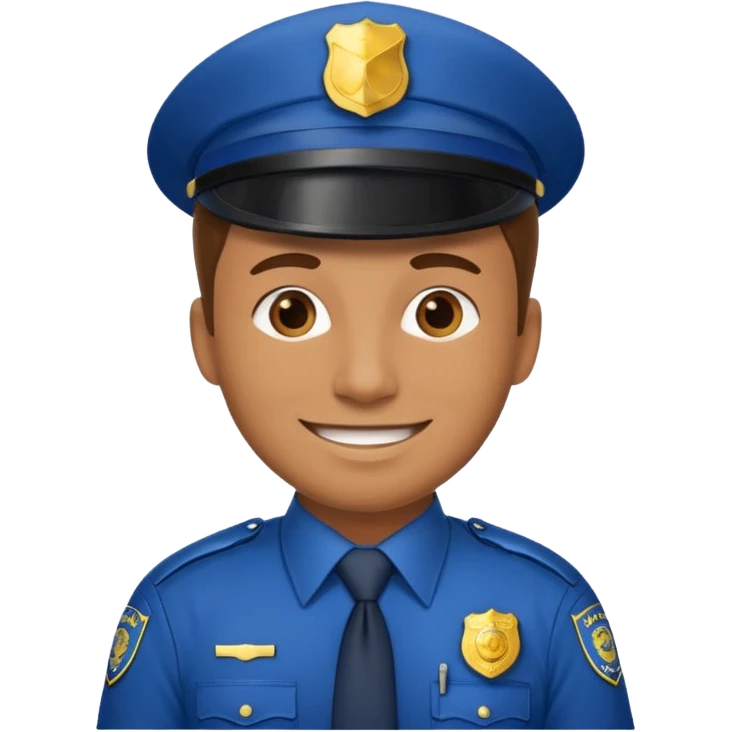 police with tie emoji