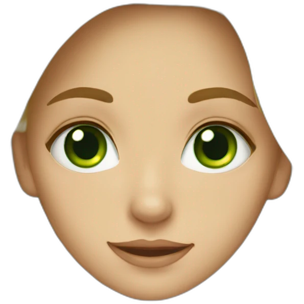 cute green-eyed blonde girl emoji