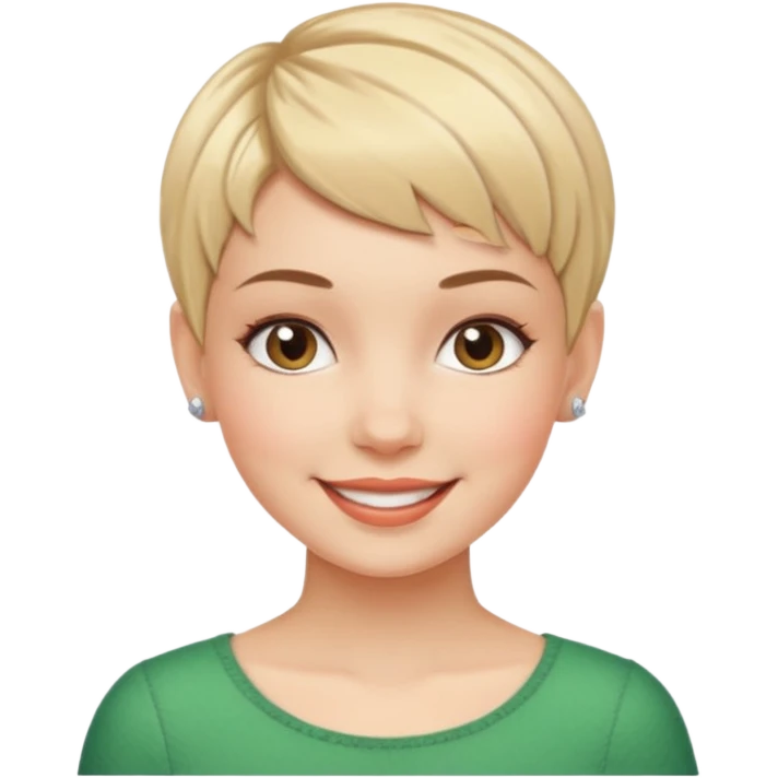 white girl pixie cut  emoji