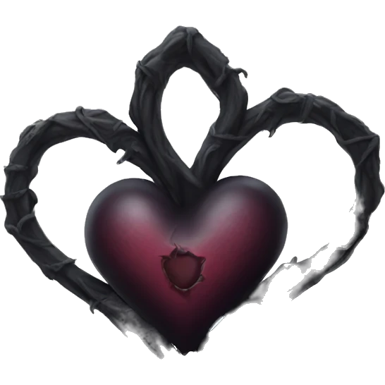 Gothic heart emoji