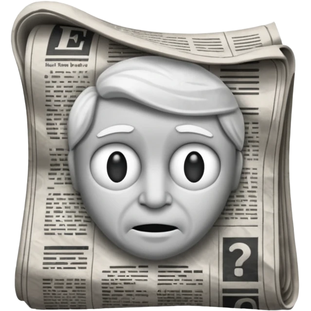 newspaper no face emoji