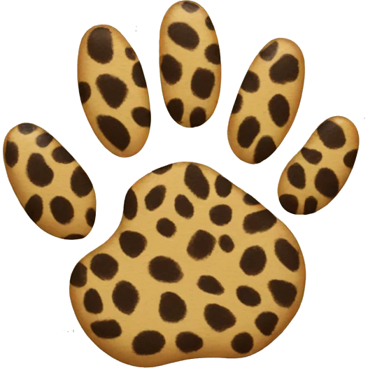leopard paw emoji