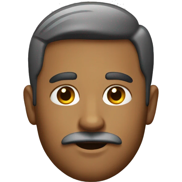 man with a small mustache and a side parting
 emoji