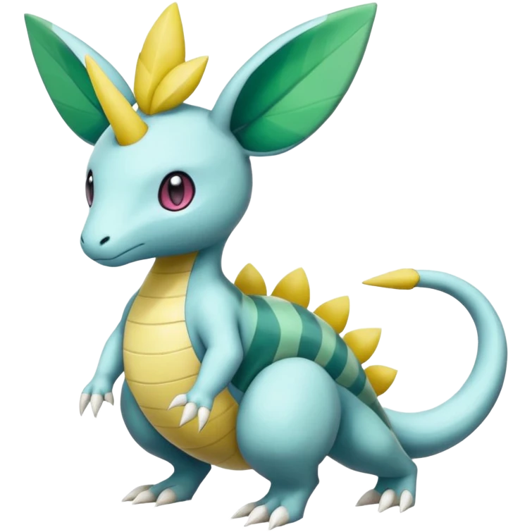 Leavanny-Gallade-Ampharos-Inteleon-Nidoqueen-Fakémon-Pokémon-hybrid-fusion-creature, full body emoji