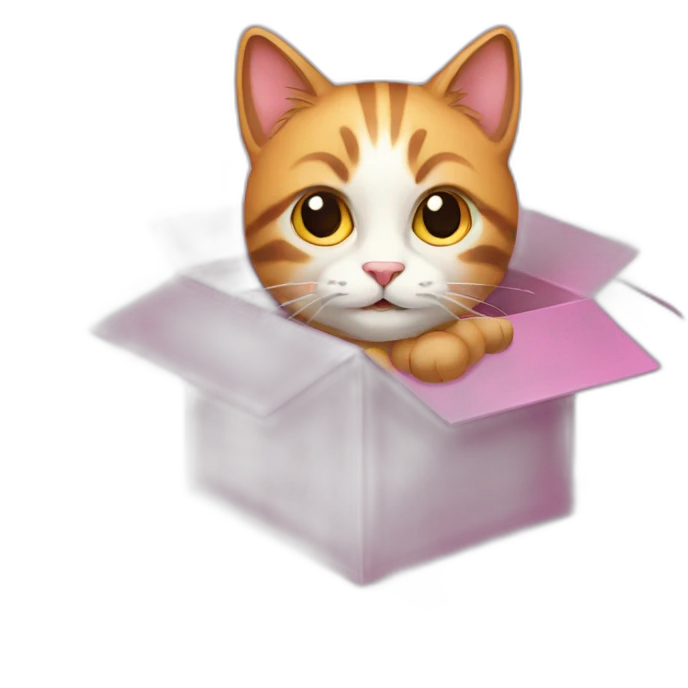 cat from gift box emoji
