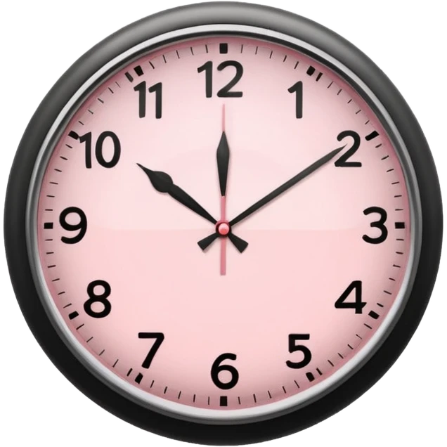 soft pink clock emoji