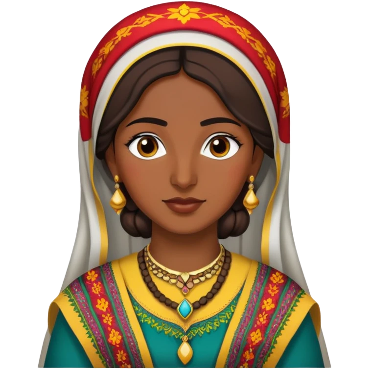 Kurdish woman with traditional clothing emoji