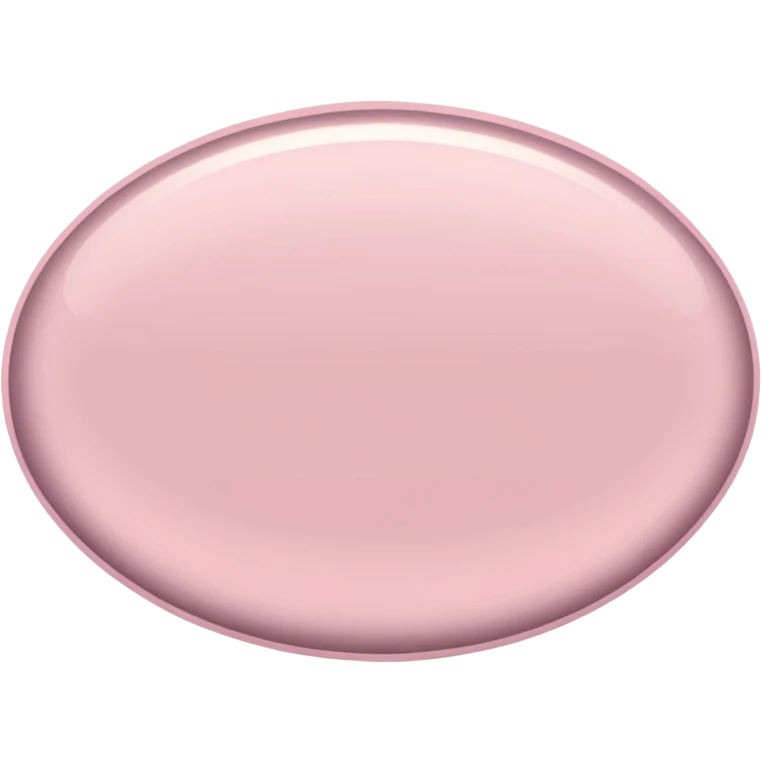 light pink metallic 3d oval shape emoji