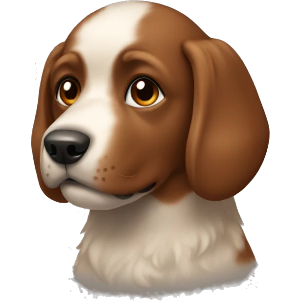 Dog with Brown Haie emoji
