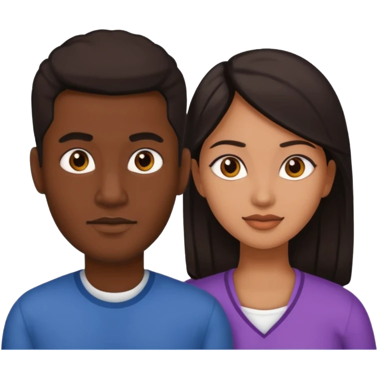 Black man and south Asian woman emoji