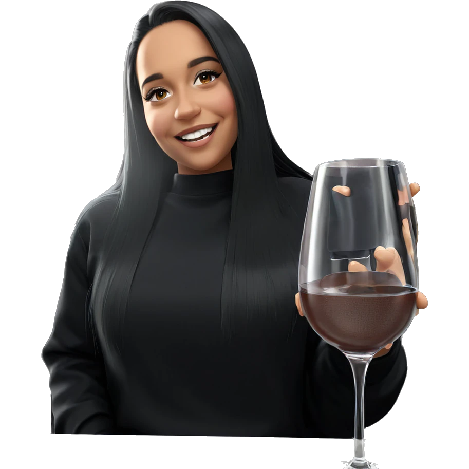 smiling girl with drink emoji