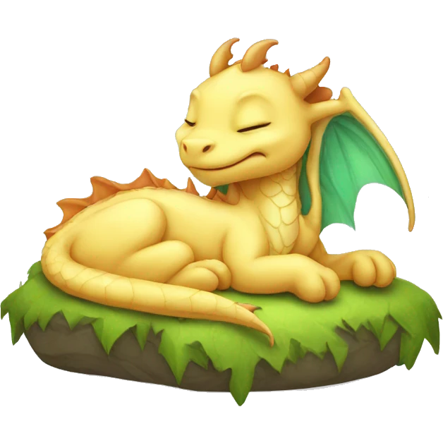 baby dragon sleeping emoji