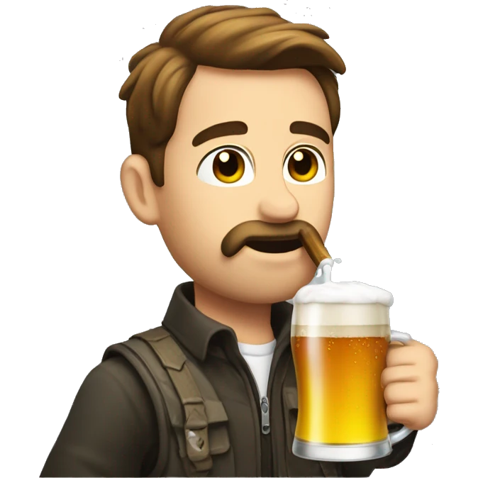 Rizzler drinking beer  emoji