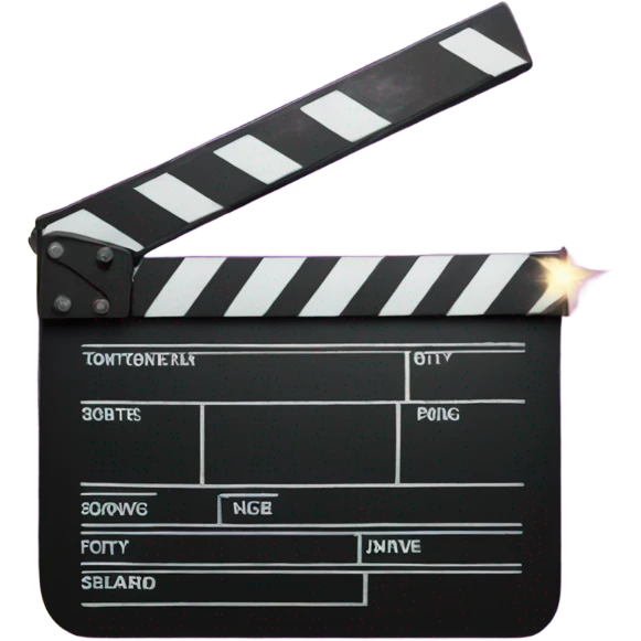 Clapperboard with sparkles emoji