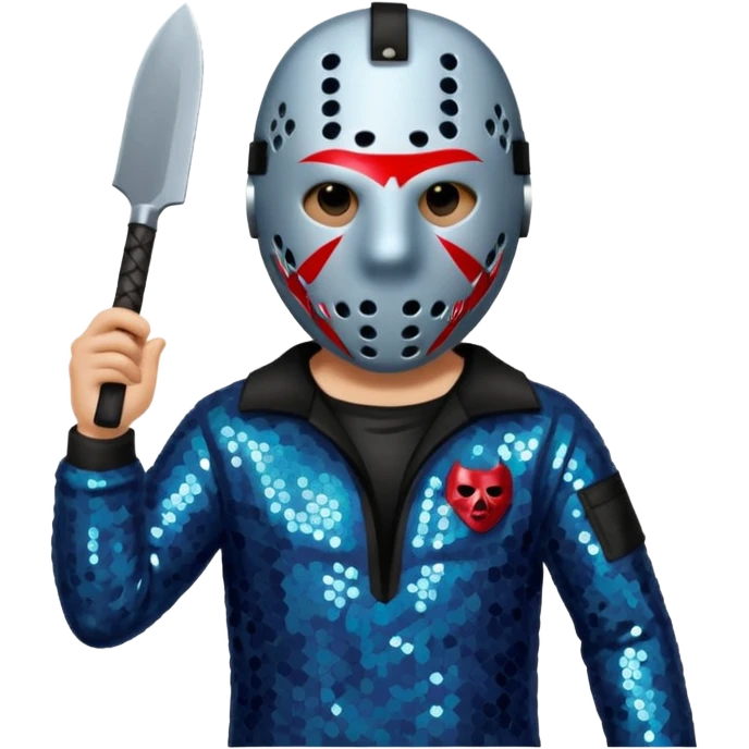 Jason Voorhees with slate sequin outfit  emoji